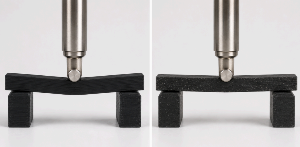 reinforced part more rigid
